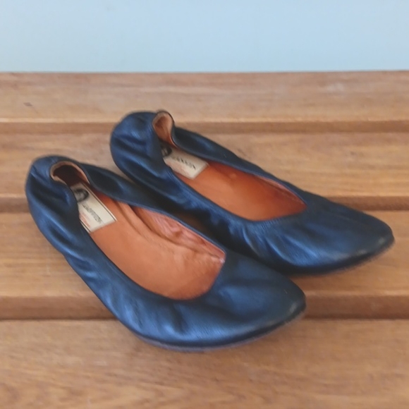 Lanvin Shoes Lanvin Leather Ballet Flats Sz 38 Poshmark